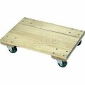 Wesco Wesco 24x16 Solid Deck Hardwood Dolly 4in Casters 1200 Lb. Cap. 272063